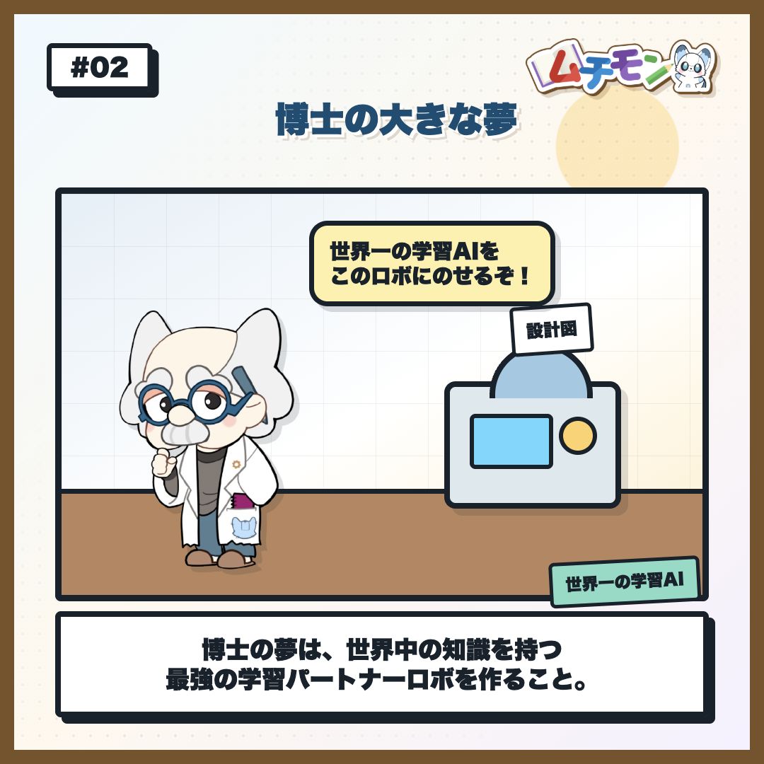 博士が世界一の学習AIをロボットにのせようとしている様子